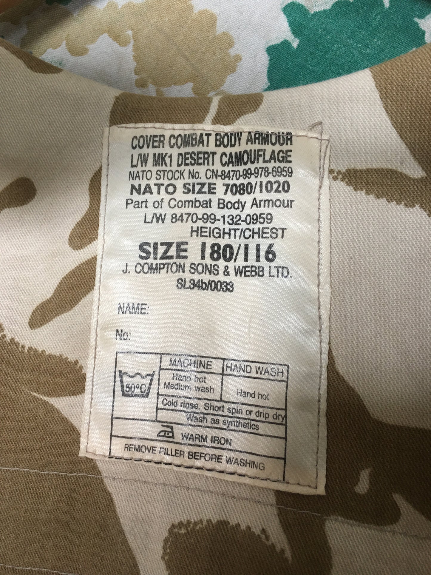 Mk1 Desert DPM CBA with filler